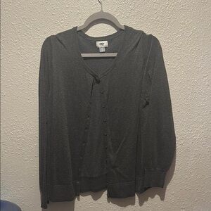 Black Button-Up Cardigan